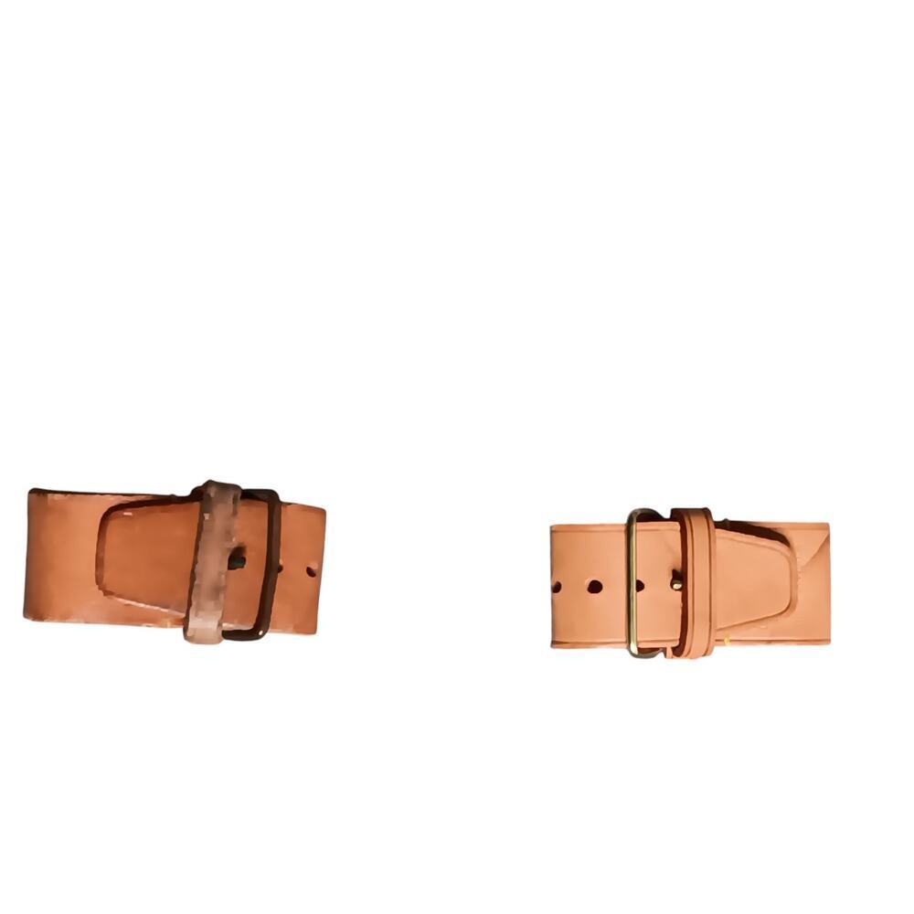 Preowned Authentic Louis Vuitton Vachetta Leather Luggage Tag & Strap Set of 2 - Picture 6 of 16